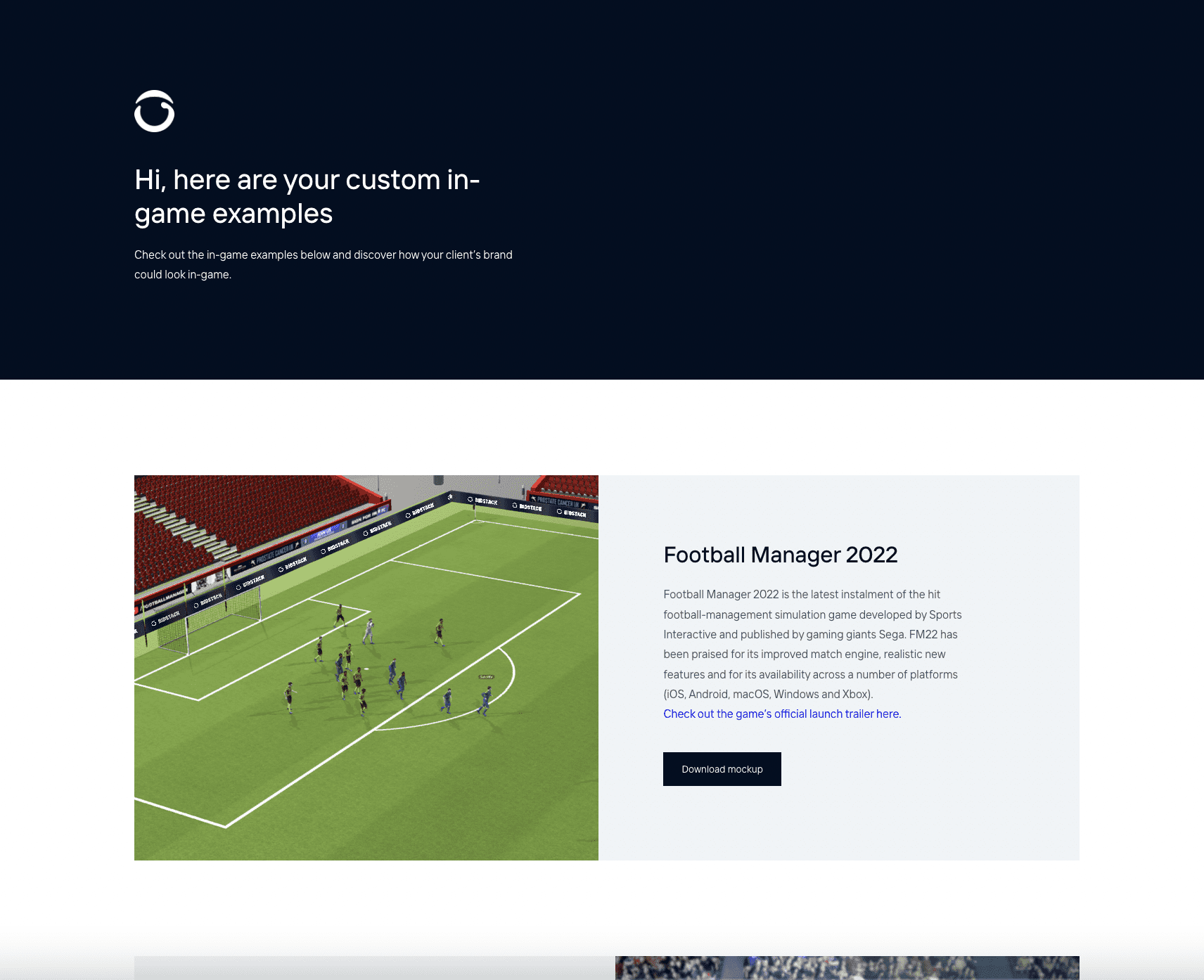 OneFootball - Bidstack  The In-Game Advertising Platform